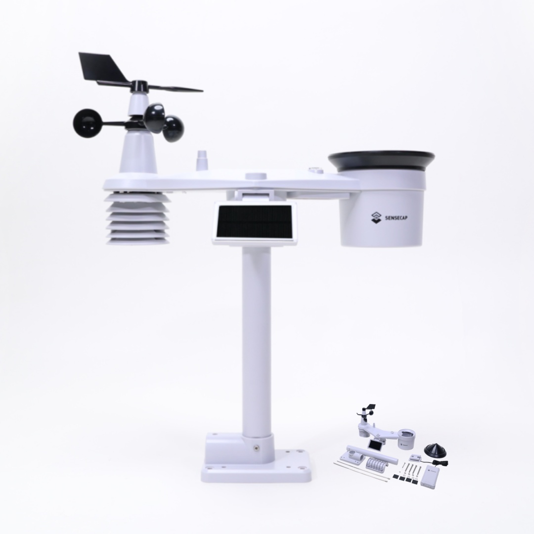 Garden Weather Station - SenseCAP S2120 8-in-1 LoRaWAN気象センサー搭載ステーション（庭園、気象学、都市環境モニタリング用、カスタマイズ可能、ODM対応）