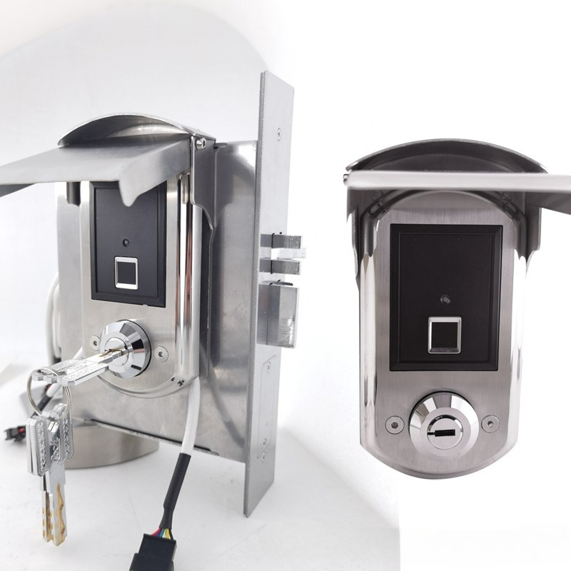 Smart Garden Door Lock - ガーデンドア 屋外ドア 防雨日焼け止め 配線不要のスマート指紋ロック 両面指紋スワイプカード盗難防止