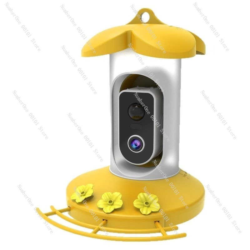 Smart Garden Ai - ソーラーカメラ付きスマートバードフィーダー、AIによるリス撃退機能付き屋外フィーダー、ハチドリや庭の野生動物の監視用