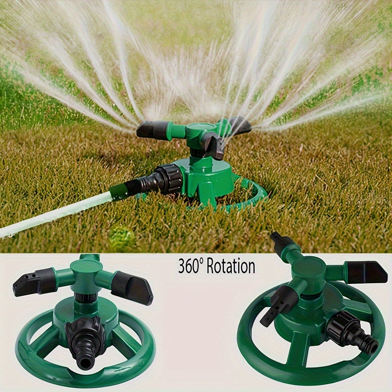 Smart Garden Irrigation - 360 ° 超広範囲自動回転ノズル、芝生や庭の灌漑に適しており、効率的な散水が可能