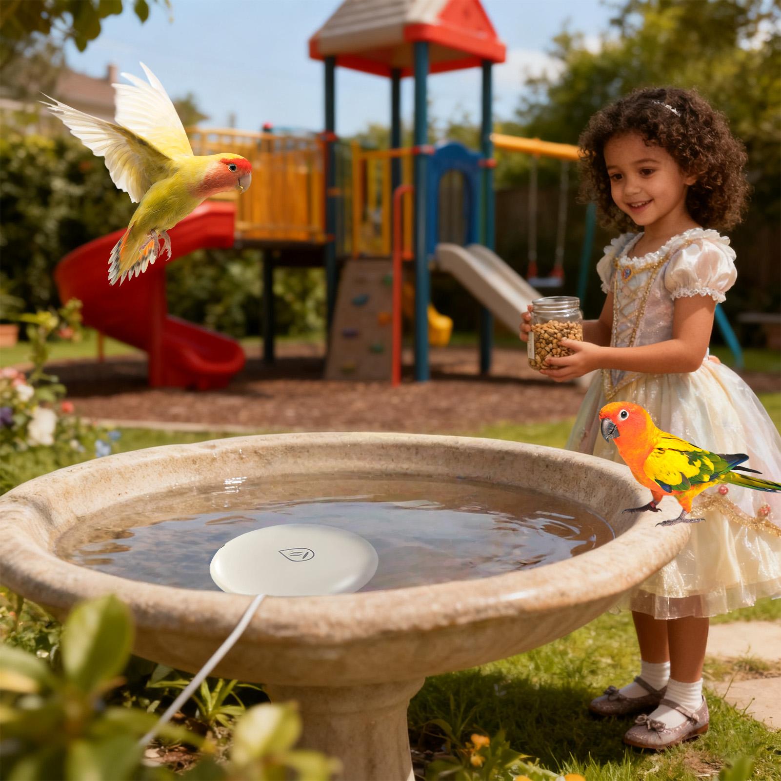 Smart Garden Bird Bath - 鳥の浴槽用ヒーター 鳥の浴槽ヒーター スマート池の解氷剤 冬の池の噴水 庭の芝生 パティオ