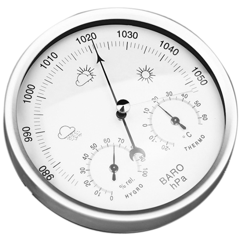 Garden Weather Station - ポータブルデジタル屋内湿度計,3 in 1,壁に掛ける,気象温度計,湿度計,家の装飾,花嫁のために使用,132mm