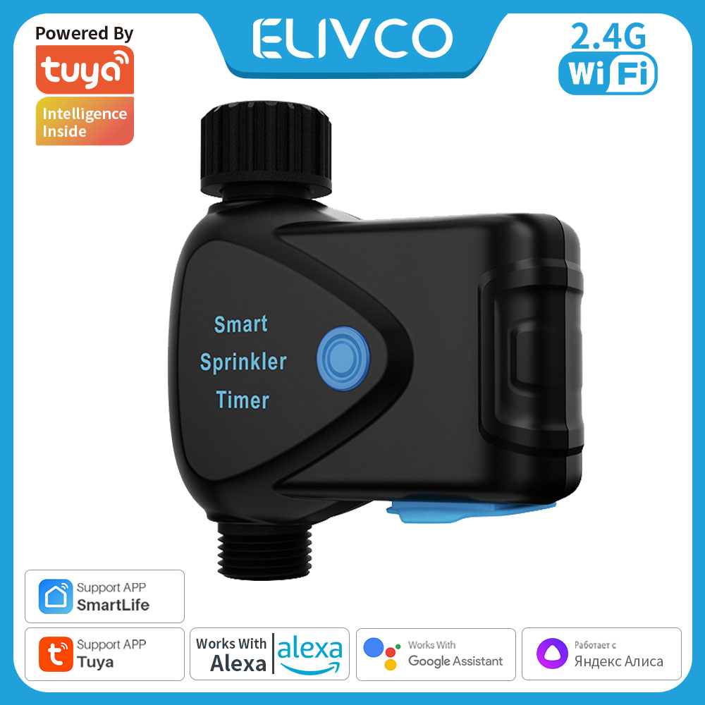 Smart Garden Watering System - Tuya WiFi スマート水道装置（内蔵メーター、タイマー、リモコン、スマート水道バルブ、自動庭園散水システム付き）