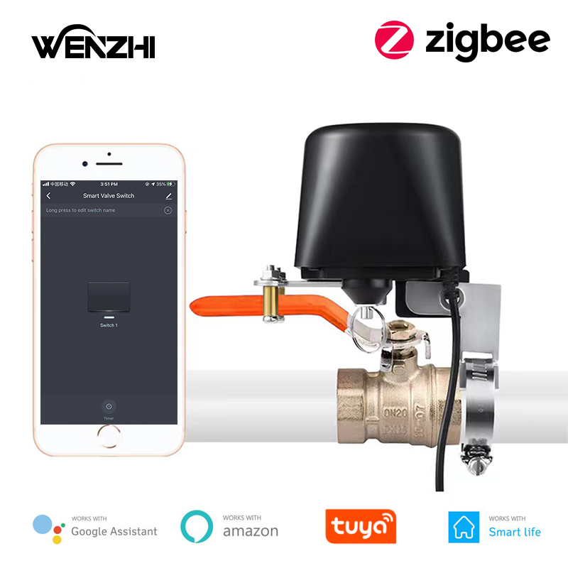 Smart Garden Gate - ZigBee 水/ガスバルブリモートコントロールシステムゲートプラントタイマーガーデン灌漑 Tuya スマートライフ Alexa Google