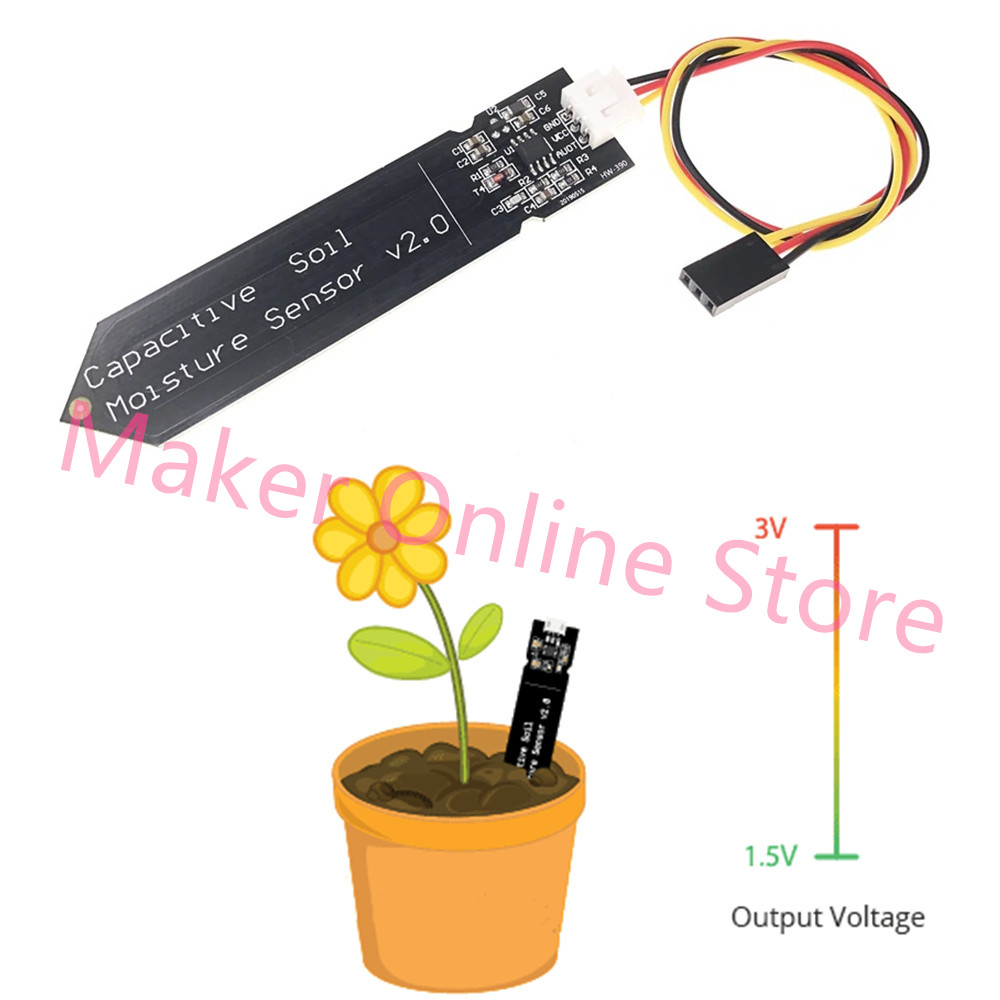 耐食性容量性土壌水分センサー Arduino 水分検出用 ス - Smart Garden With Arduino のレビューと価格