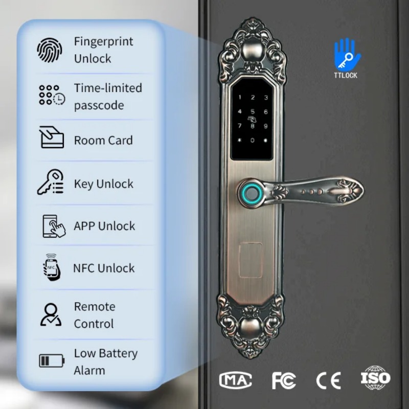 工場OEM安全スマート指紋セキュリティTT Wifiパスワー - Smart Garden Door Lock のレビューと価格
