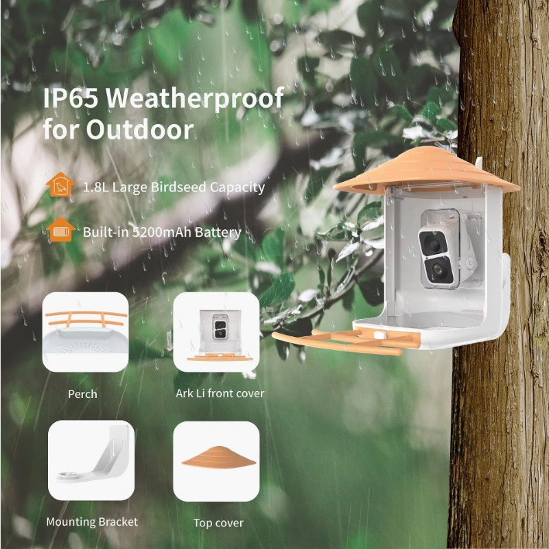2L IP66 AIスマートバードフィーダー カメラ付き ワ - Smart Garden Ai のレビューと価格