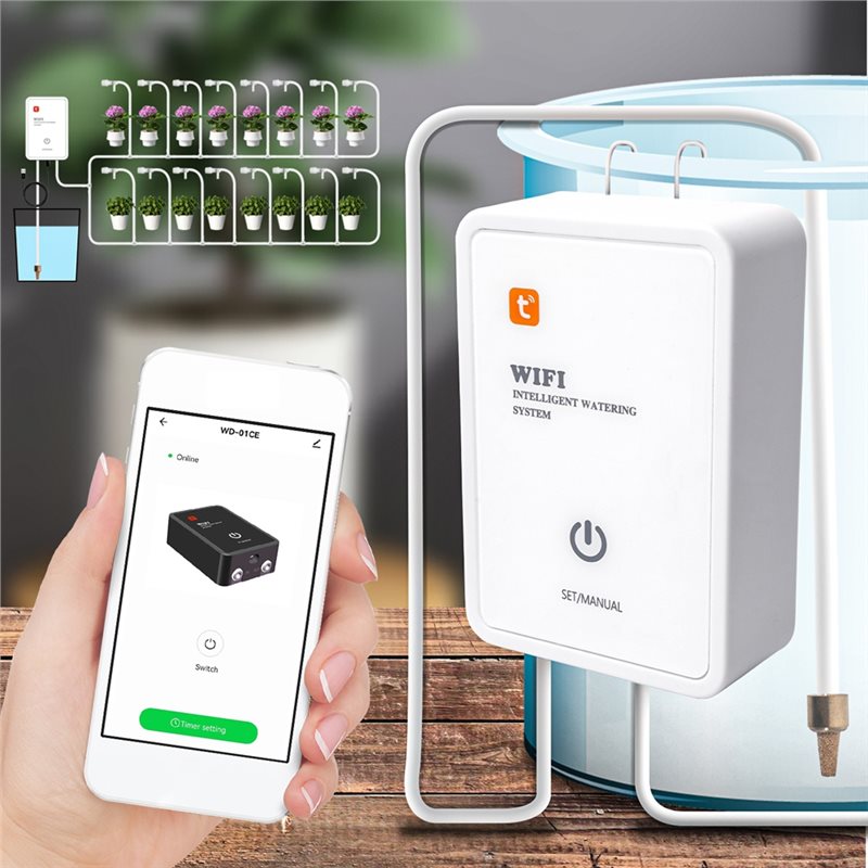 自動点滴灌漑システムキット Tuya スマートWiFiガーデ - Smart Garden Watering System のレビューと価格