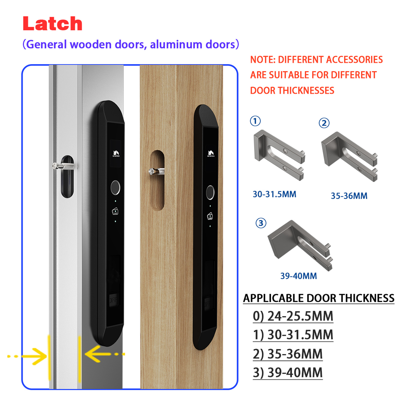 WINFREE スリムフレームドアスマートロック 指紋認証ロ - Smart Garden Door Lock のレビューと価格