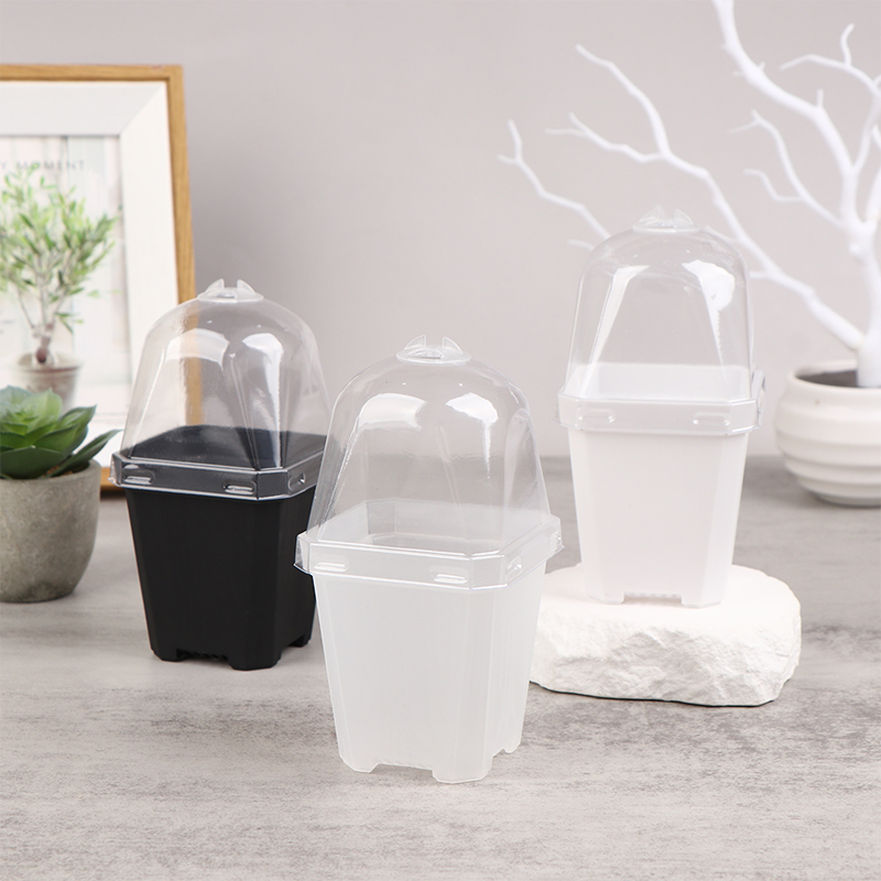 湿度ドーム付きの小さな正方形の植木鉢,ガーデニング用の透明な - Smart Garden Domes のレビューと価格