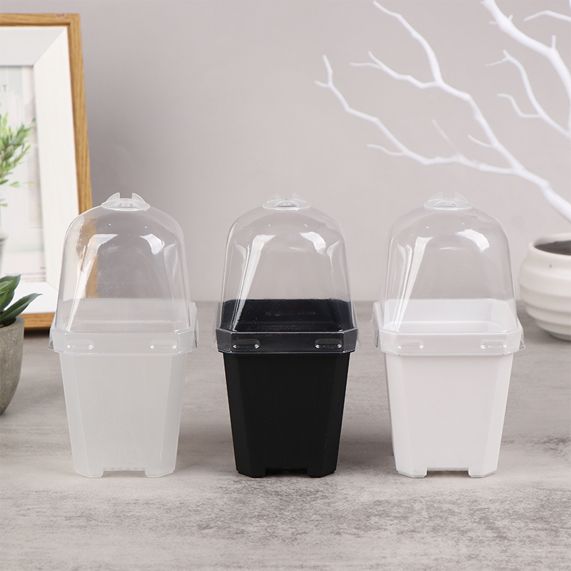 湿度ドーム付きの小さな正方形の植木鉢,ガーデニング用の透明な - Smart Garden Domes のレビューと価格