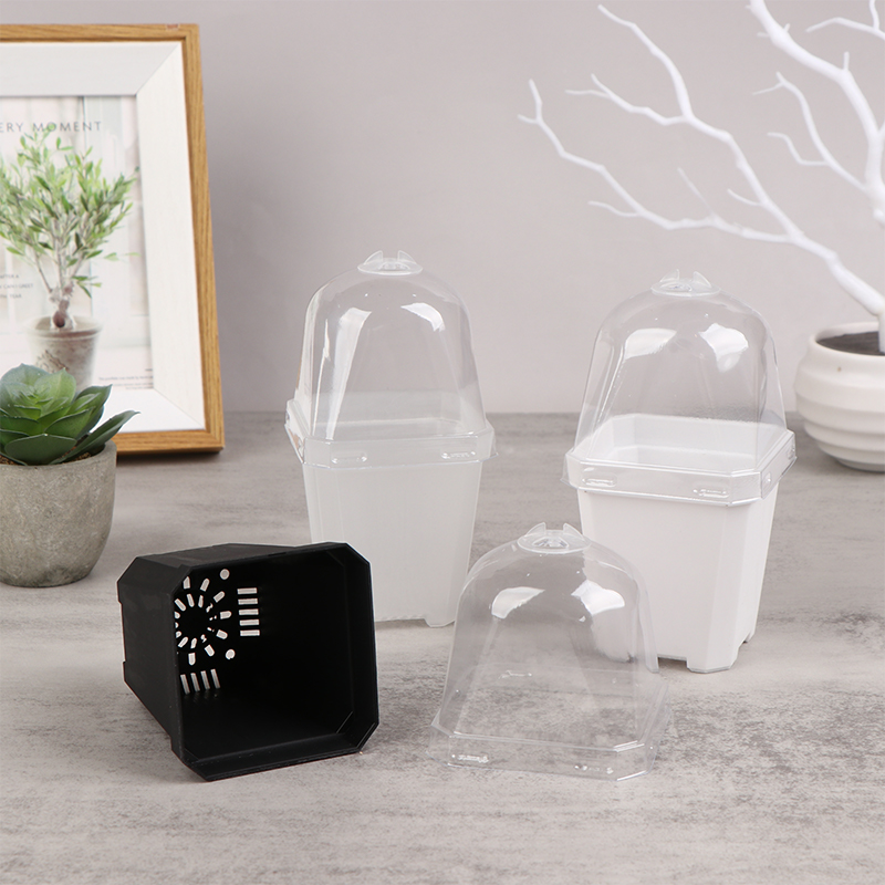 湿度ドーム付きの小さな正方形の植木鉢,ガーデニング用の透明な - Smart Garden Domes のレビューと価格