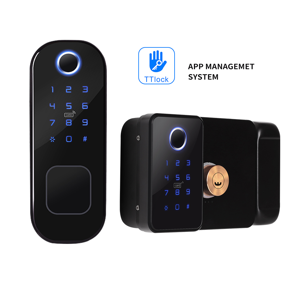 インテリジェントドアロック,両面指紋センサー,RFIDカード - Smart Garden Door Lock のレビューと価格