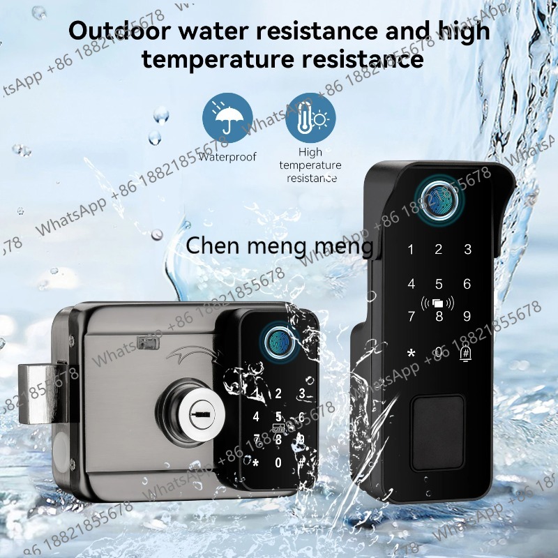 防水スマートドアロック指紋認証屋外ガーデンリモコンTuyaア - Smart Garden Door Lock のレビューと価格