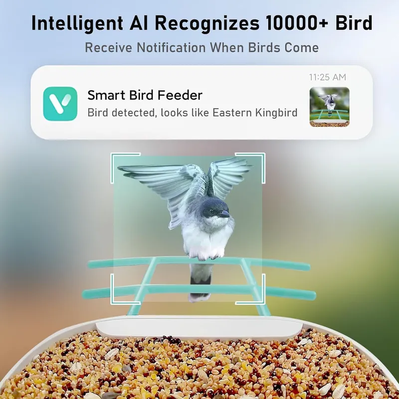 AI認識機能付きスマートバードフィーダーカメラ HDビデオ  - Smart Garden Ai のレビューと価格