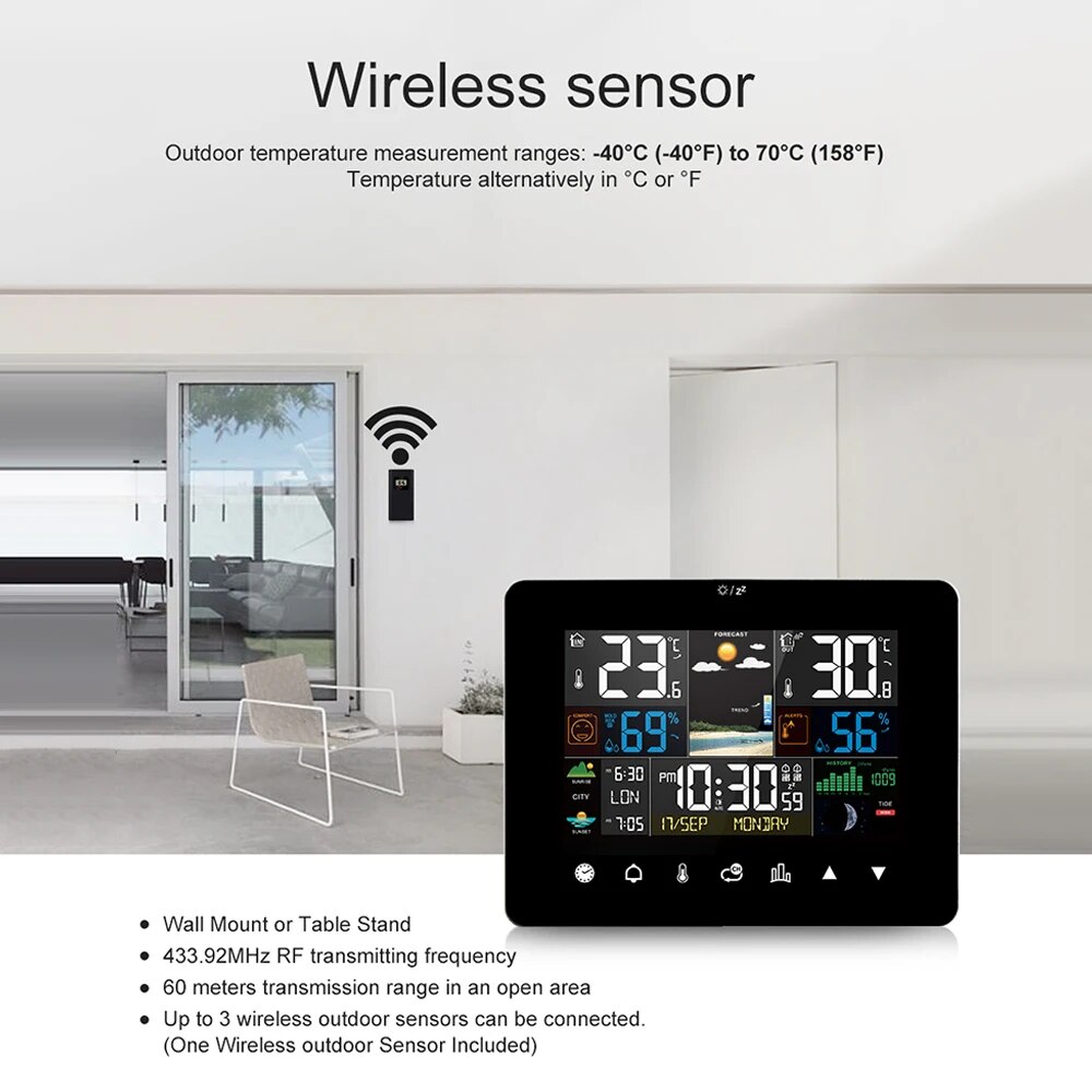 FJ3362G 気象観測所目覚まし時計温度計湿度計タッチスク - Garden Weather Station のレビューと価格