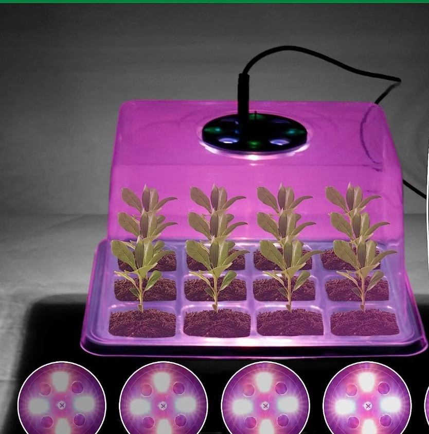 家庭用種子発芽トレイ、育成ライト付き、2種子発芽キット、ドー - Smart Garden Domes のレビューと価格