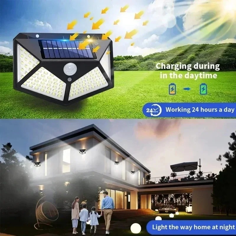 スマートソーラーLEDウォールライト100 LEDモーション - Smart Garden Fence & Balcony Hanging Planter のレビューと価格