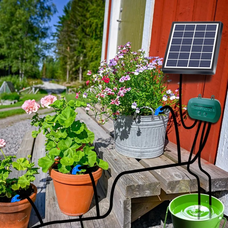 ソーラーインテリジェント灌漑キット 6V 2W 内蔵 180 - Smart Garden Watering System のレビューと価格