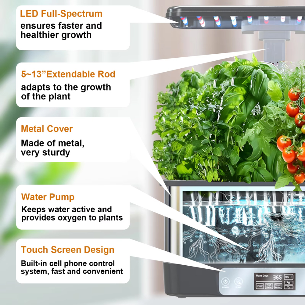WiFi対応8ポットステンレス製スマートプランター水耕栽培シ - Smart Garden Domes のレビューと価格