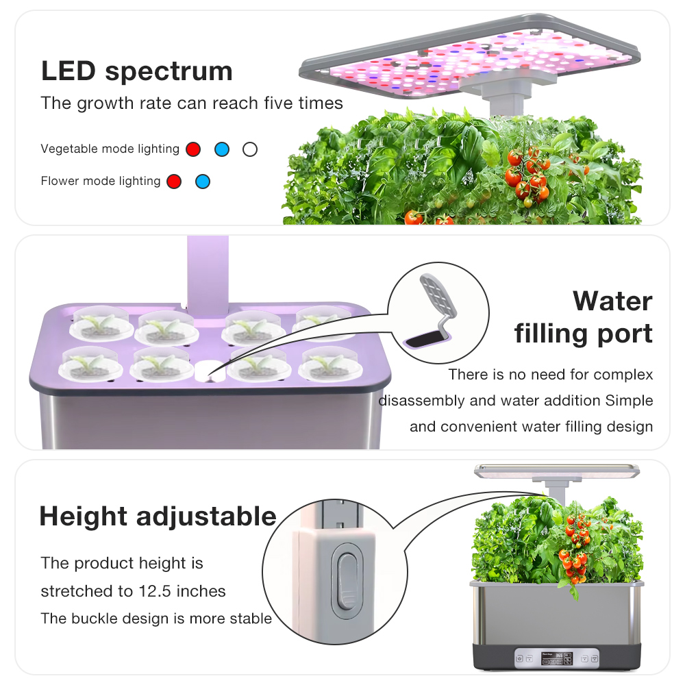 WiFi対応8ポットステンレス製スマートプランター水耕栽培シ - Smart Garden Domes のレビューと価格
