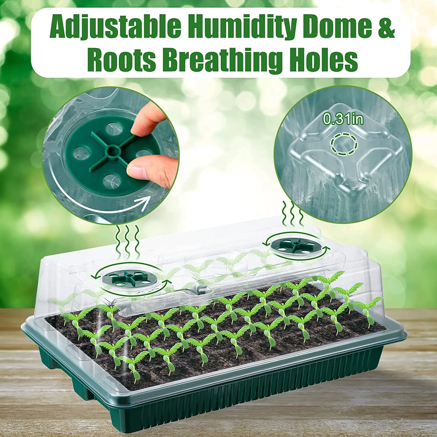 2パック、高ドーム発芽キット付き種まきトレイ - 80セル、 - Smart Garden Domes のレビューと価格