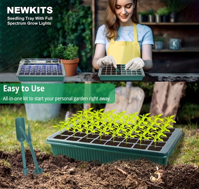 高ドーム型発芽キット付き種まきトレイ - 40セル、2つのL - Smart Garden Domes のレビューと価格