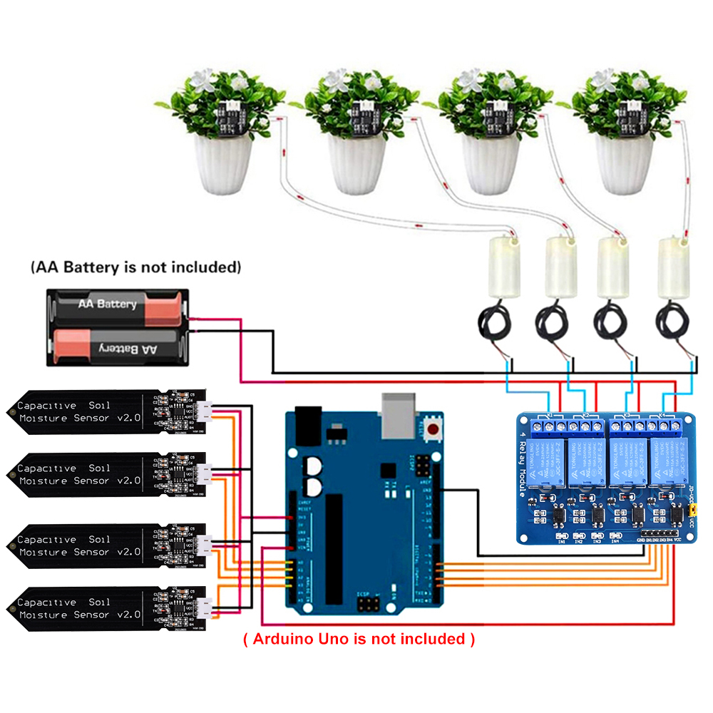 DIY スマート灌漑システム自動自動散水キット土壌水分センサ - Smart Garden With Arduino のレビューと価格