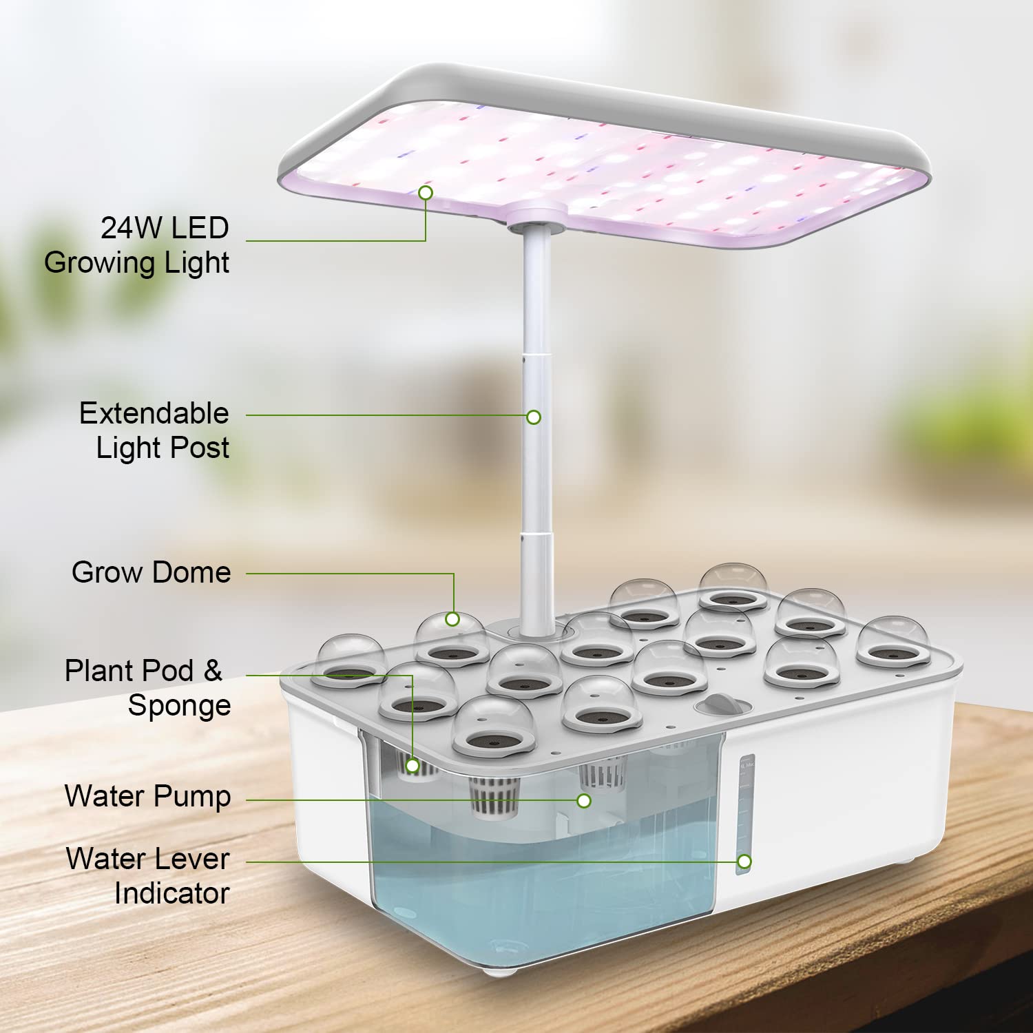 Tuya-水耕栽培システム,wifi,LEDライト,自動ポン - Smart Garden Gate のレビューと価格